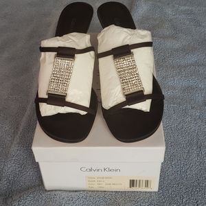 Calvin Klein Brown Sandals/Slides Size 10